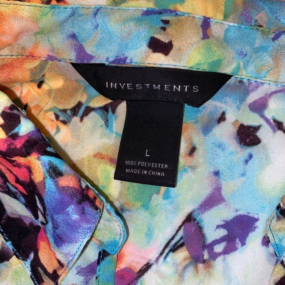 Investments Colorful Floral Top - Picture 6 of 7